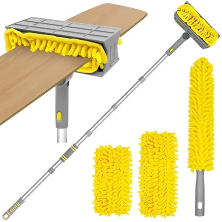 TidyBliss 77" Ceiling Fan Cleaner Duster with Extension Pole (Yellow) | Walmart (US)