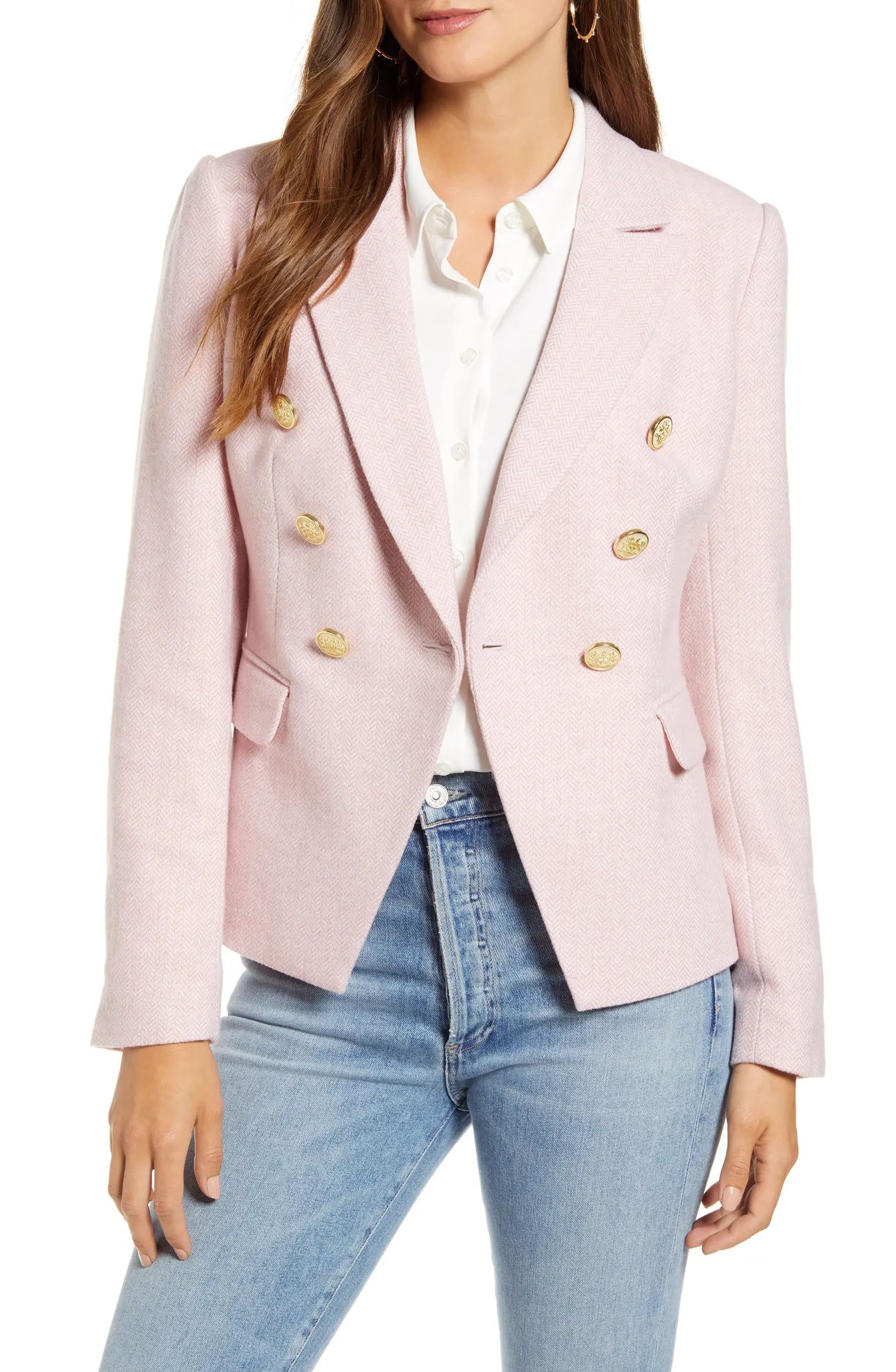 Fitted Herringbone Blazer | Nordstrom