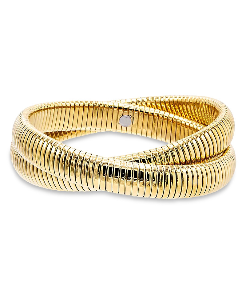 By Adina Eden Chunky Snake Chain Intertwined Bangle Bracelet in 14K Gold Plated | Bloomingdale's (US)