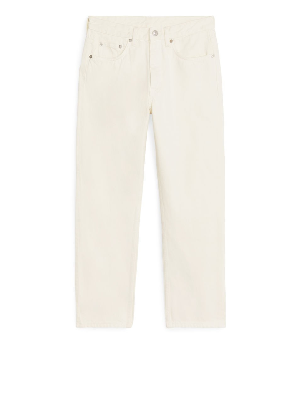 REGULAR Cropped Jeans - White | ARKET (US&UK)