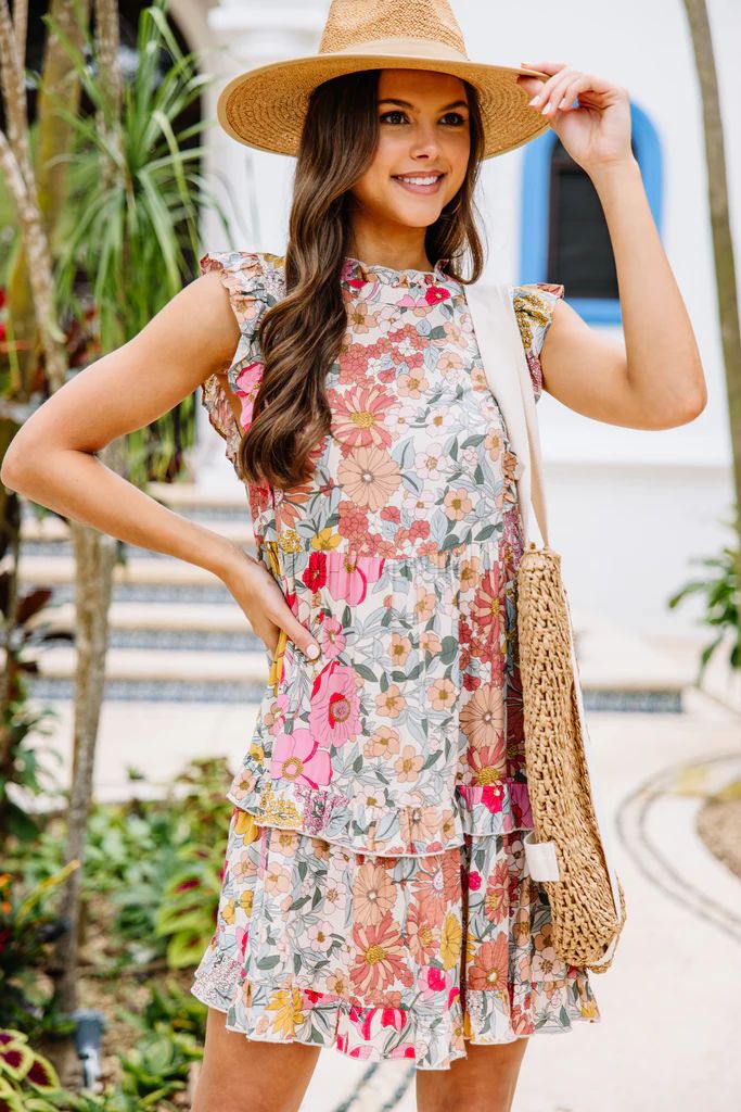 Kept Promises Pink Floral Babydoll Dress | The Mint Julep Boutique