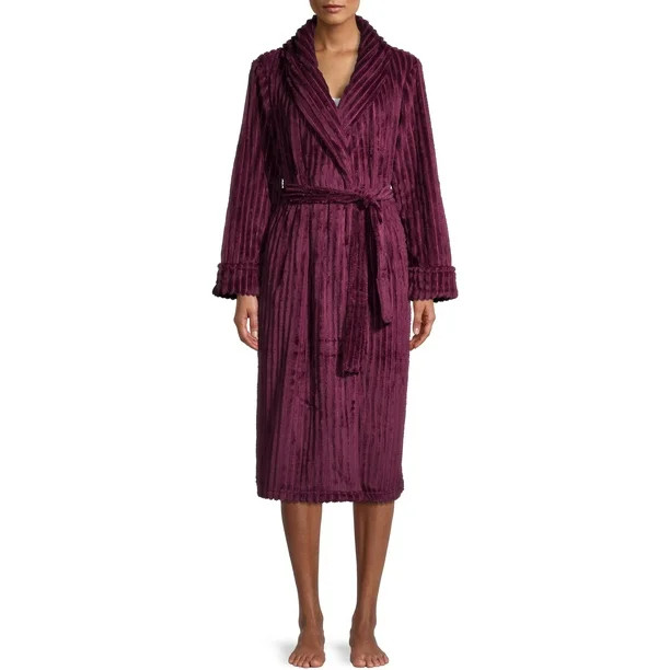 Secret Treasures Women’s and Women’s Plus Superminky Robe | Walmart (US)