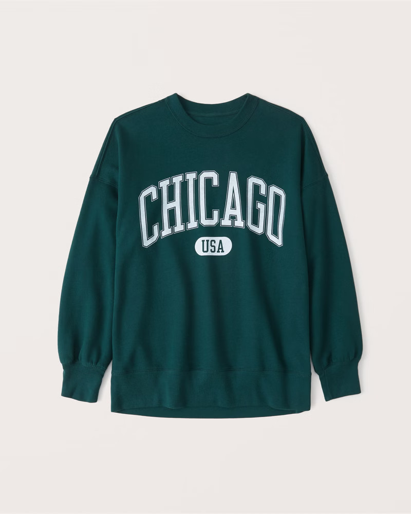 Boyfriend Crew Graphic Sweatshirt | Abercrombie & Fitch (US)