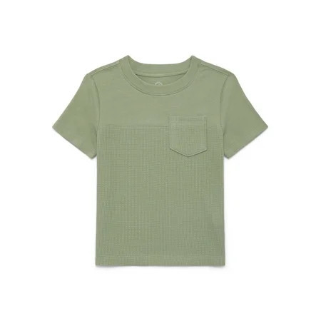 Wonder Nation Toddler Boys Textured Pocket Tee with Short Sleeves, Sizes 12M-5T | Walmart (US)