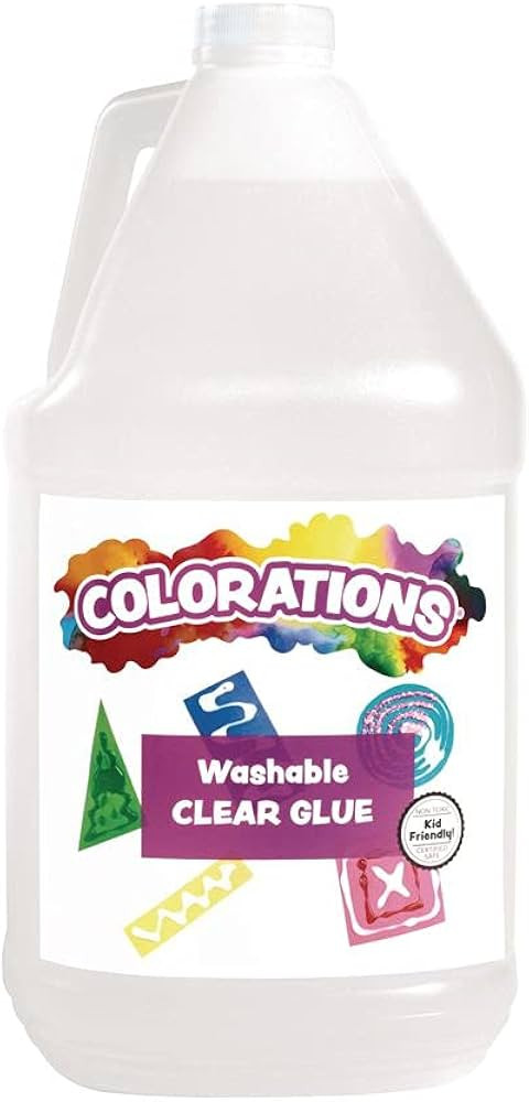 Colorations Washable Clear Glue, 1 Gallon, Dries Clear, Gluing, Crafts, School Glue, Home Glue, O... | Amazon (US)