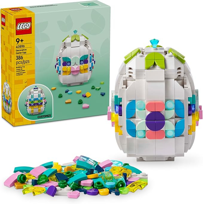 LEGO Decorative Easter Egg Building Toy for Girls & Boys - Springtime Craft Activity for Kids, Ag... | Amazon (US)