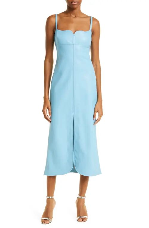 ALEXIS Cameilla Sleeveless Faux Leather Midi Dress in Blue at Nordstrom, Size Small | Nordstrom