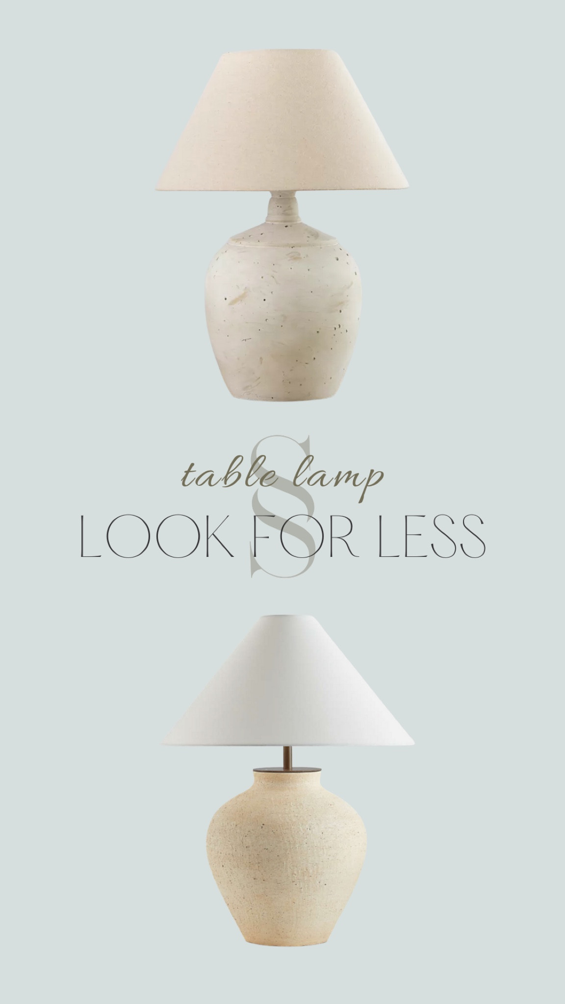 Large neutral urn table lamp with tapered shade. $67 vs $299 

#LTKunder100 #LTKsalealert #LTKhome