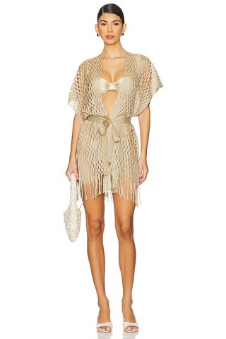Short Caftan in Gold | Revolve Clothing (Global)