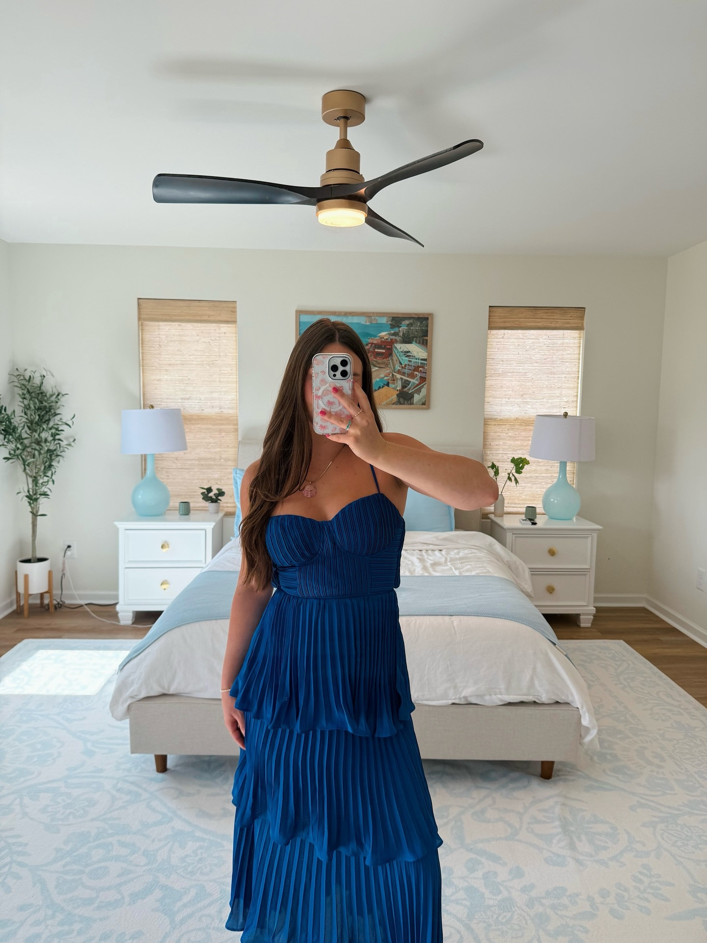picking out a dress for a spring wedding 💐 can’t choose between florals or a solid blue 🤭💙 @lulus 

#LTKWedding