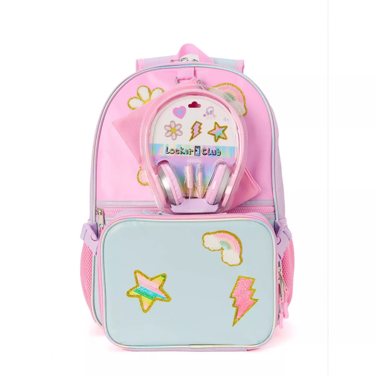 Locker Club Kids' 17" Backpack with Headphone Set - Terry Patches | Target