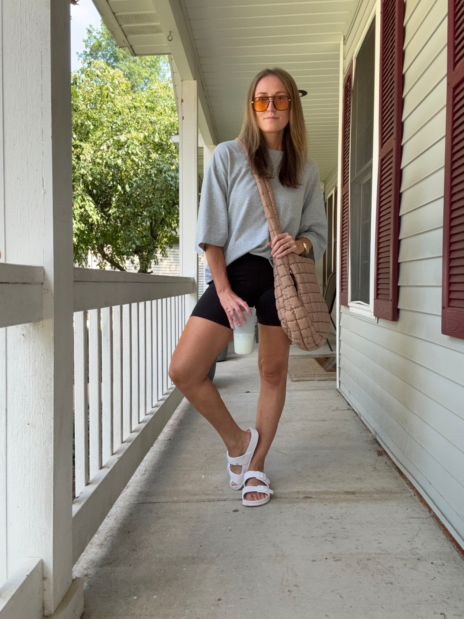 7/25/25 ✨ Top is from a set, and I got a medium. Shorts are a small.

Everyday outfits. Easy outfits. Easy outfit ideas. Neutral basics. Summer outfits. Summer outfit idea. Casual outfits. Basic mom outfit. Casual outfit idea. Casual outfit. Everyday outfit. Mom outfit. Street style. Casual mom outfit. Two piece set. Amazon outfit. Slide sandals. Cookout outfit idea. Backyard bbq outfit idea.