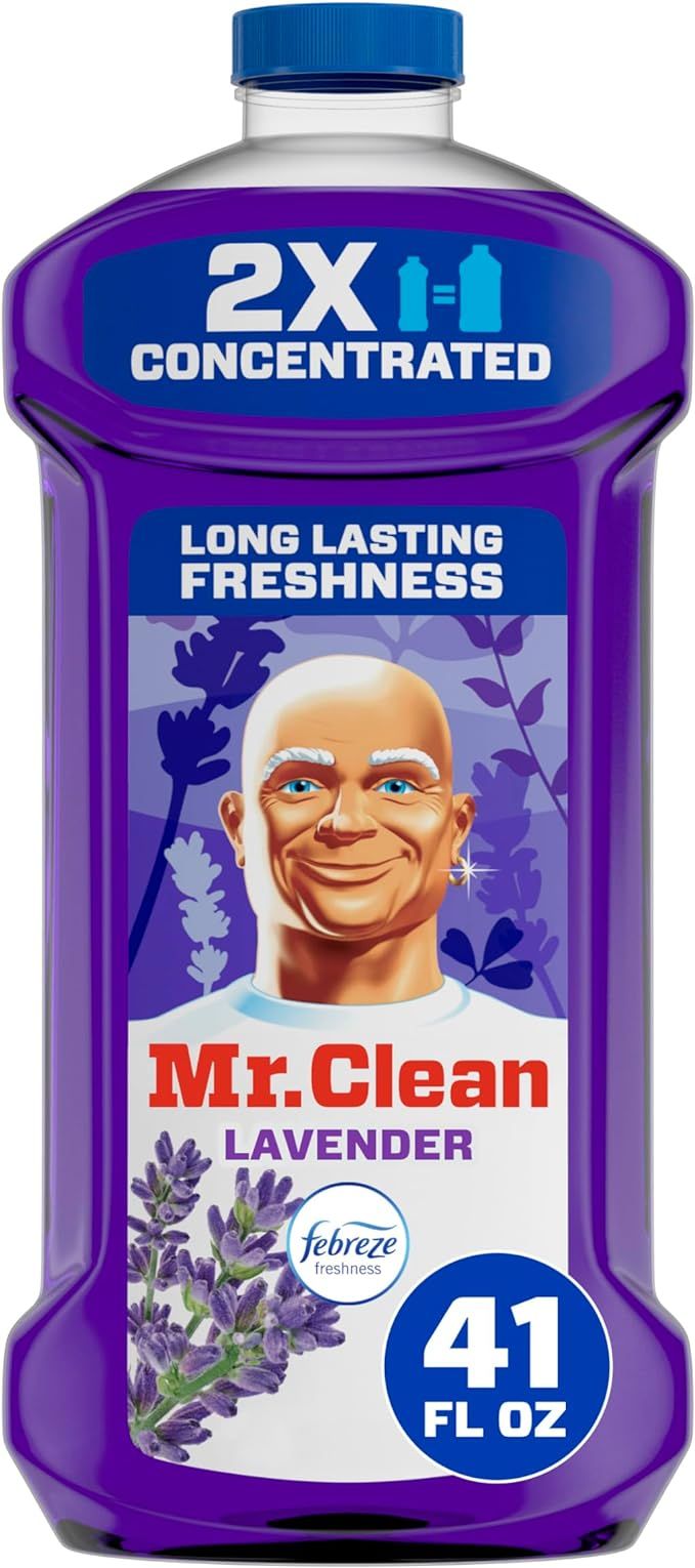 Mr. Clean 2X Concentrated Multi Surface Cleaner with Febreze Lavender Scent, All Purpose Cleaner,... | Amazon (US)