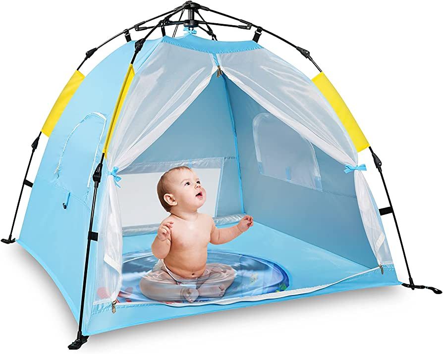 Kidoodler Baby Beach Tent with Pool, UPF50+ UV Protection Sun Shelter Canopy with Mosquito Net/Tr... | Amazon (US)