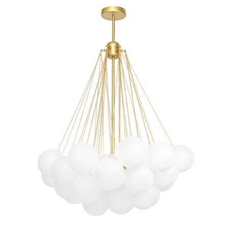 Corrigan Studio® Dharmendr 3 - Light Glass Globe Bubble Chandelier | Wayfair | Wayfair North America