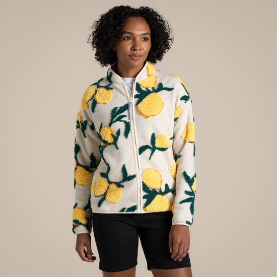 Women's Catalina Full Zip Fleece  Ecru Print | Craghoppers