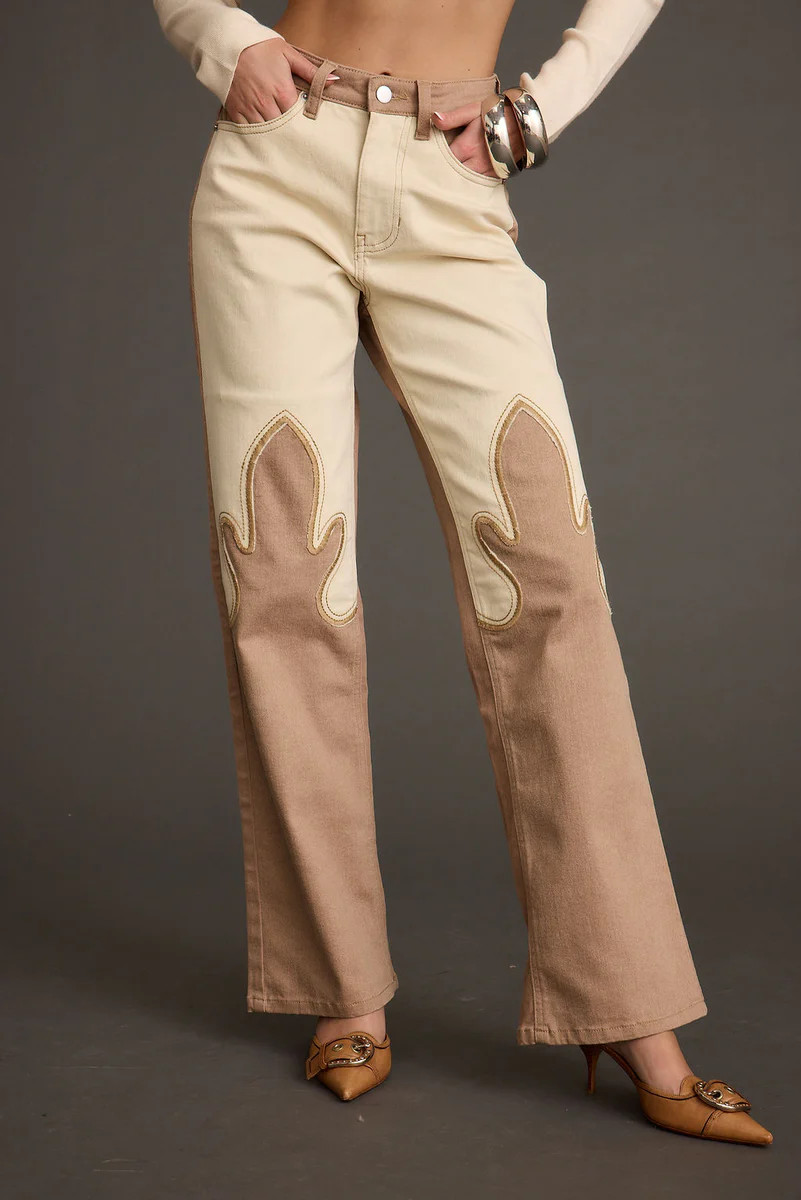 High Noon Two Tone Western Pants | 12th Tribe