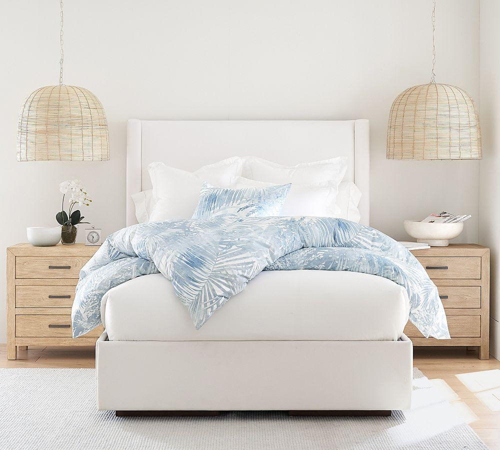 Harper Non-Tufted Upholstered Storage Platform Bed | Pottery Barn (US)