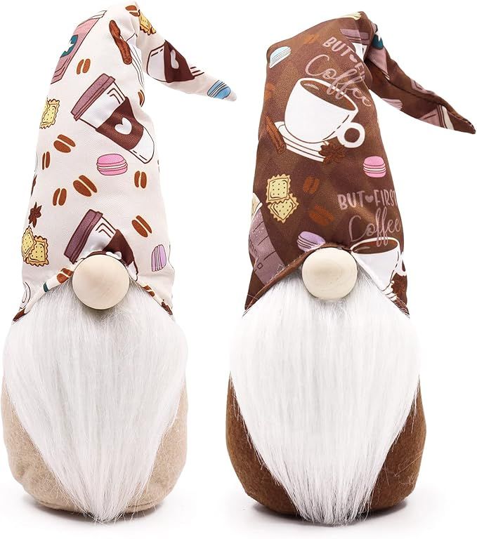 Coffee Gnomes Decor Coffee Stuffed Gnomes Plush Swedish Tomte Nisse Decorations for Coffee Statio... | Amazon (US)