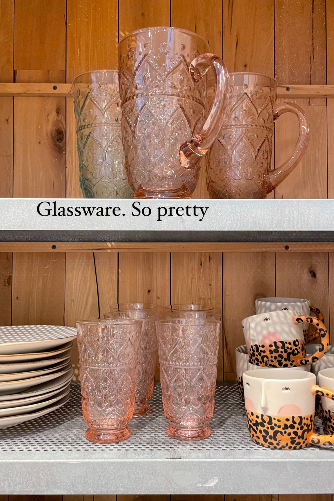 Pink glassware. Vintage glassware. Pitcher. Handcrafted  

#LTKxAnthro #LTKFind #LTKhome