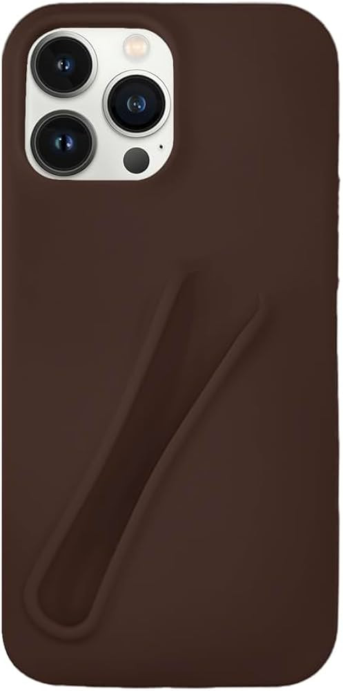 Lip Gloss Phone 15 Pro Max Case - Premium Silky Silicone Lip and Phone Case with Puffy Back and Tactile Buttons for Easy Grip - Protective and Stylish Case Phone 15 Pro (Brown, iPhone 15 Pro Max) | Amazon (US)