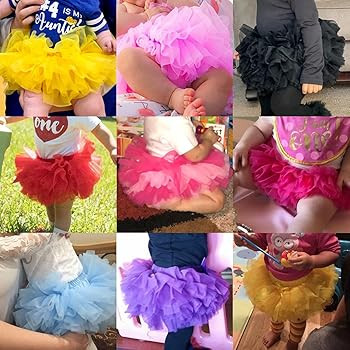 Slowera Baby Girls Fluffy Soft and Smooth Tutu Skirt with Diaper Cover | Amazon (US)