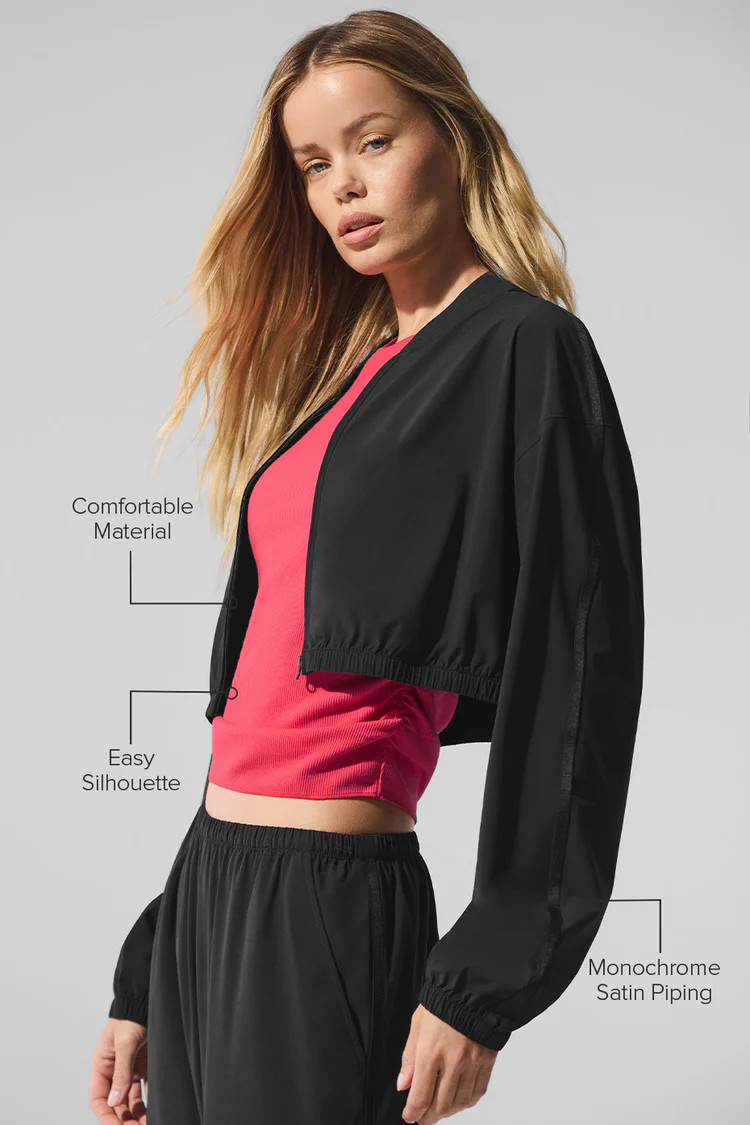 Cropped Breezy Full-Zip Cover Up | Alo Yoga (US)