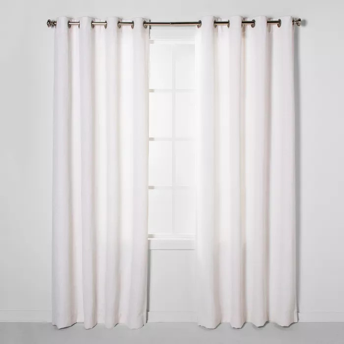 Luster Basket Weave Light Filtering Curtain Panels - Project 62 | Target