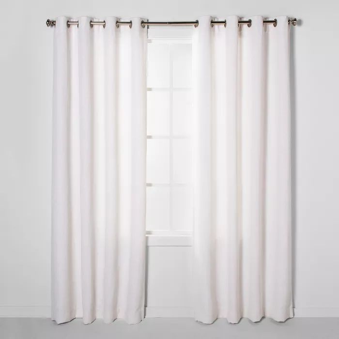 Luster Basket Weave Light Filtering Curtain Panels - Project 62&#153; | Target