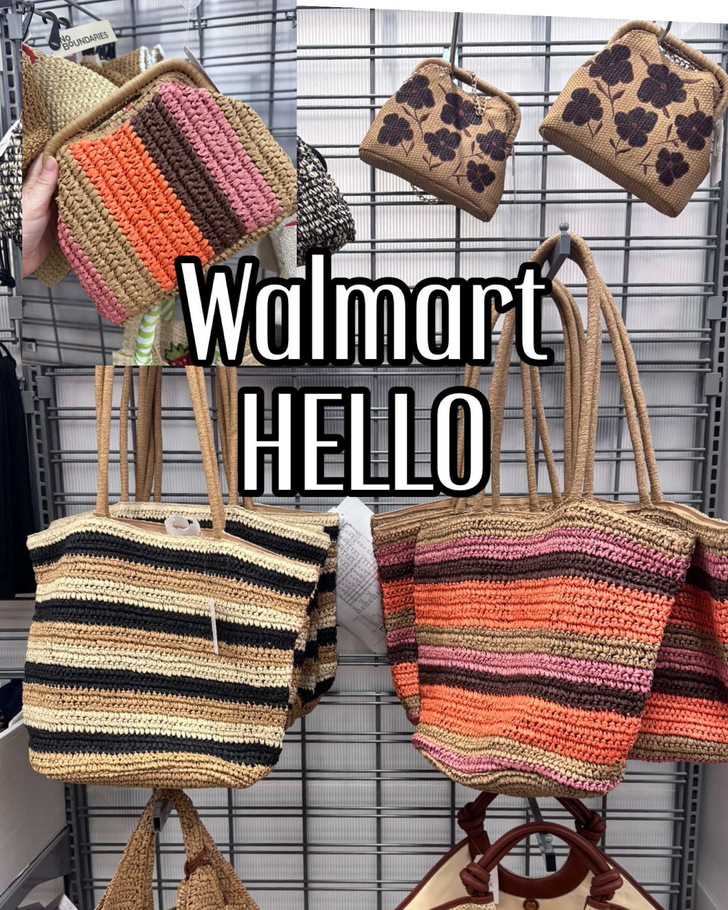 Walmart Time and Tru straw handbag and tote!