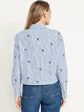 Cropped Button-Down Shirt | Old Navy (US)