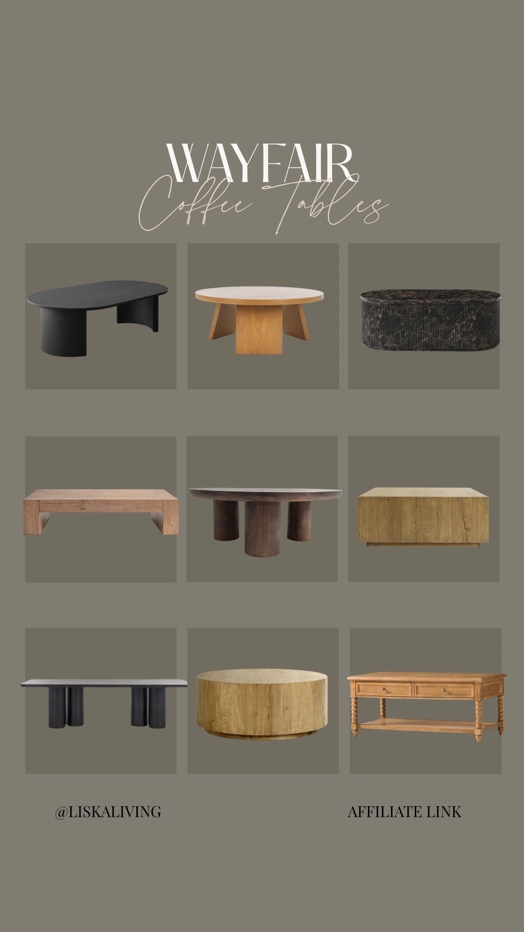 Coffee tables at different price points, shapes, tones all from Wayfair!

#LTKHome