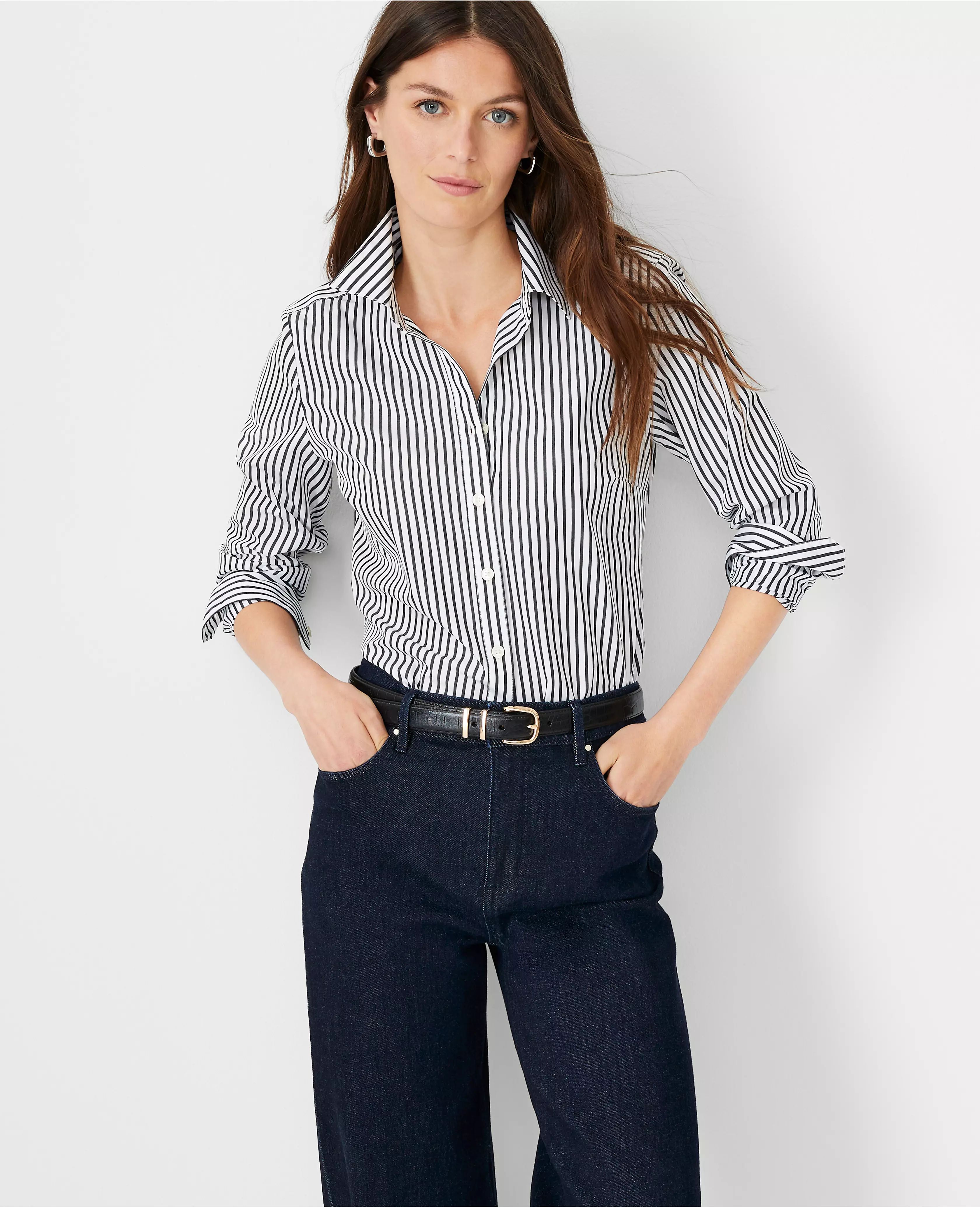 Striped Perfect Shirt | Ann Taylor (US)