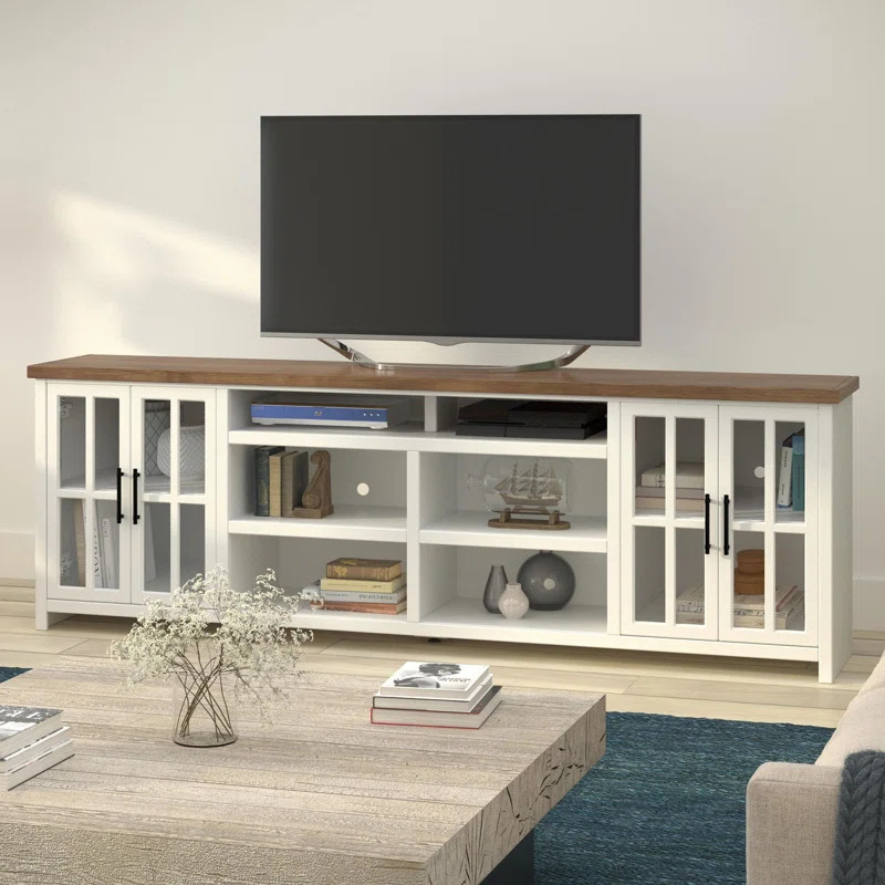 Brixham 96 inch TV Stand Console for TVs up to 100 inches, No Assembly Required, Two-Tone Finish | Wayfair North America