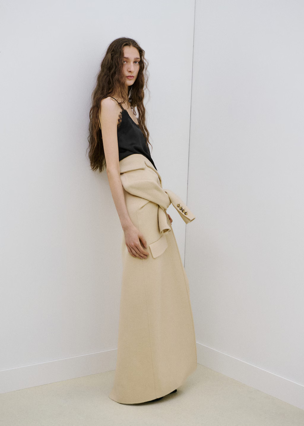 Asymmetrical lace lingerie top black - Woman - M - MANGO | Mango (US/MX/AU)