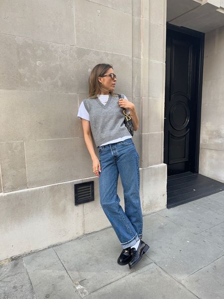 White t-shirt, knit vest, straight jeans, loafers, shoulder bag

#LTKstyletip #LTKeurope #LTKSeasonal