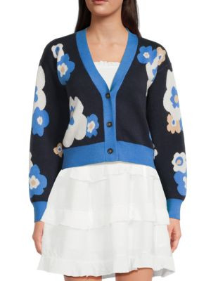 Floral Dropped Shoulder Cardigan | Saks Fifth Avenue OFF 5TH