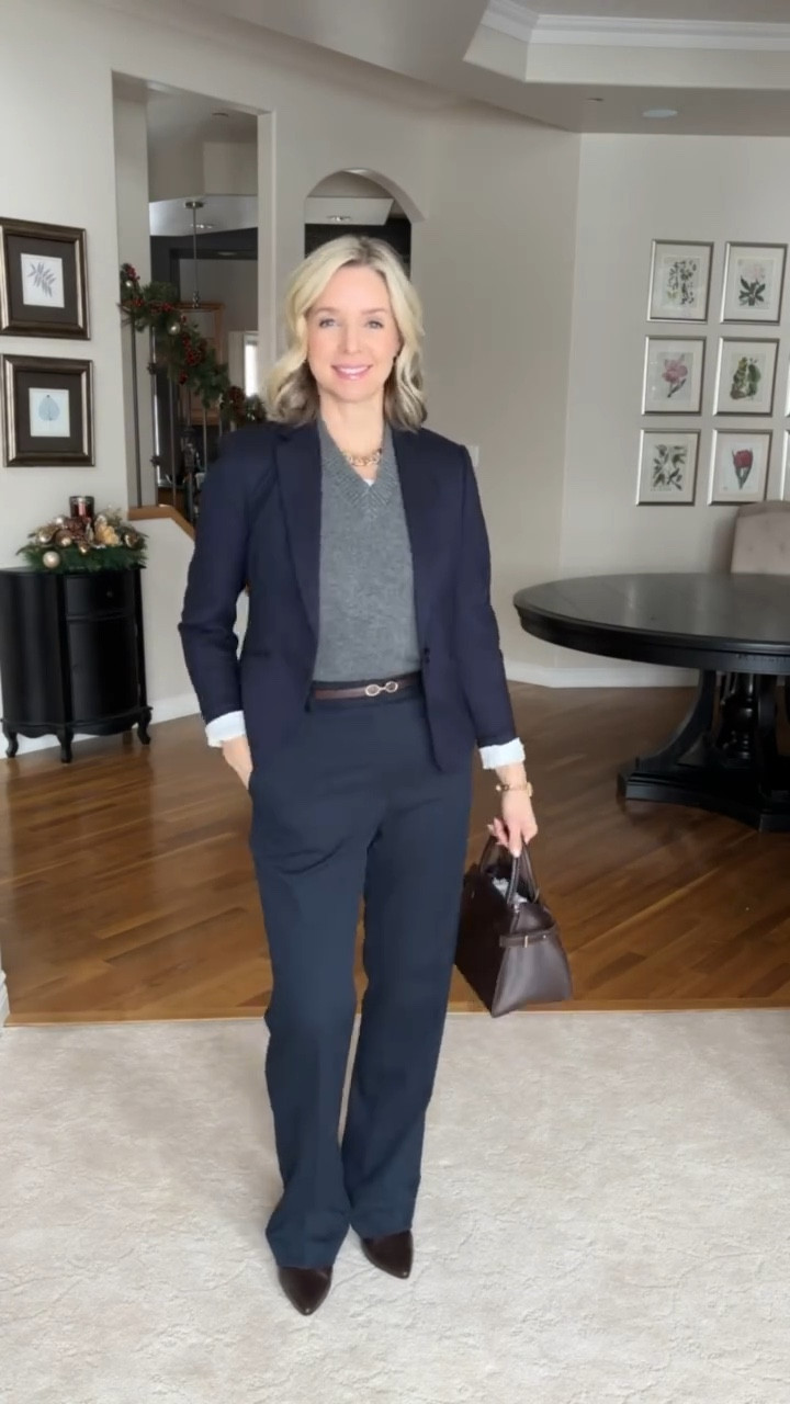 This post is old but I’m re linking some items because ladies are asking about this one lately. 

(Old caption)
The trousers I’m wearing are a great fit with their high waist and back flap pockets. It’s a straight leg look so they’re easy to style with almost anything. 
This pair is sold out in the navy but they are available in beige and they’re on sale!
I’ve also linked some similar in navy. 

I’m a sucker for a vest and I really like the look paired with a blazer. 



#LTKgrwm #LTKWorkwear