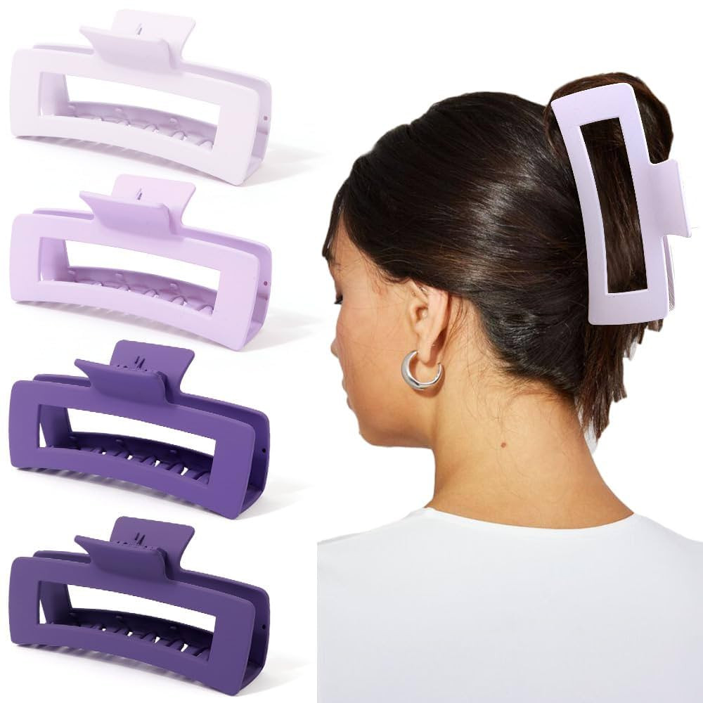 Ahoney 5 Inch Extra Large Claw Clips Big Hair Clips for Thick Long Hair, XL Giant Claw Clip Stron... | Amazon (US)