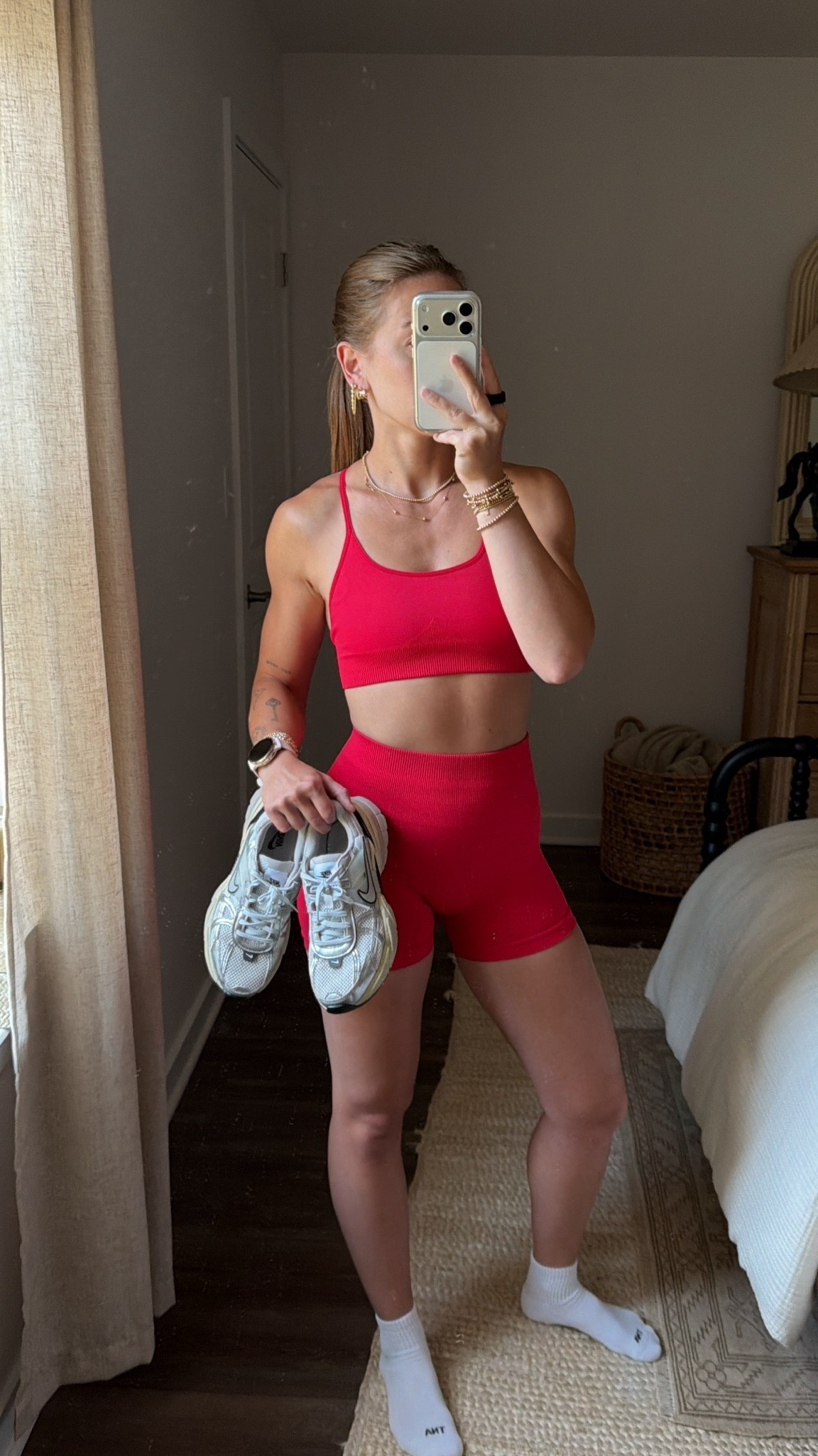 7/2/26 Morning Lifting Outfit of the Day

Today’s lifting outfit 🤍 wearing my Amazon biker shorts workout set paired with my favorite Aritzia socks, Nike sneakers, and Garmin. A comfortable, affordable workout look that’s perfect for strength training, lifting days, and everyday workouts. Everything is linked here ✨

#LTKootd #LTKfitnessgoals #LTKActive