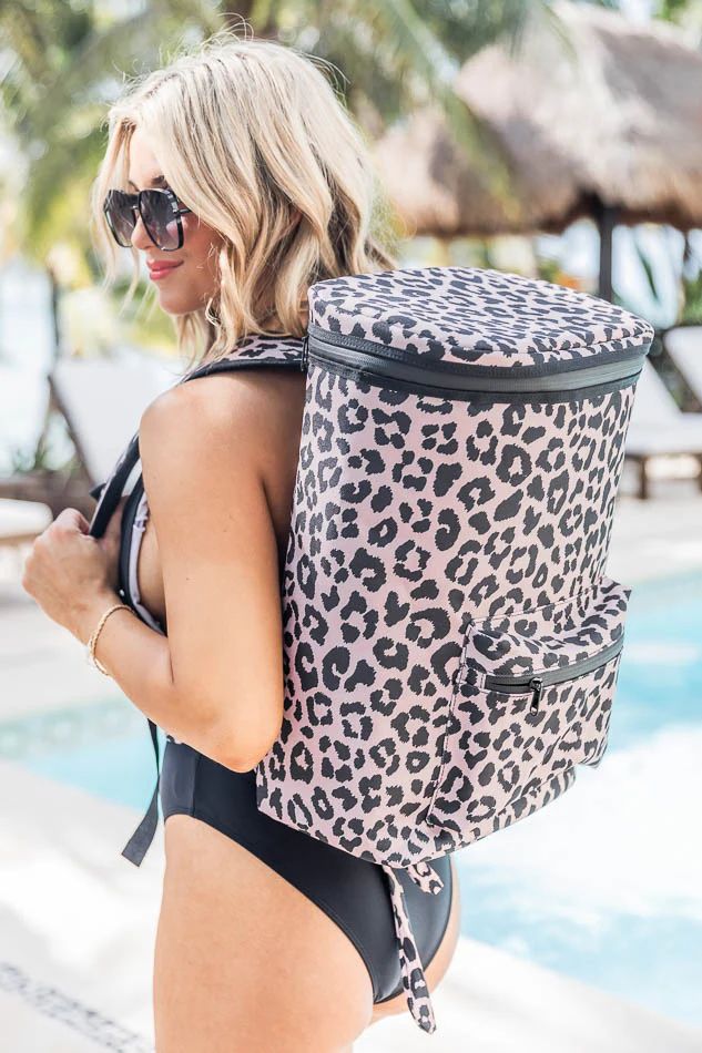 Inviting Grace Leopard Cooler Backpack | Pink Lily
