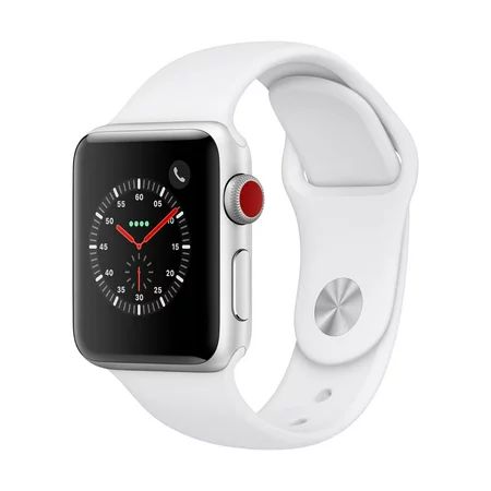 Apple Watch Series 3 GPS + Cellular - 38mm - Sport Band - Aluminum Case -Silver/White | Walmart (US)
