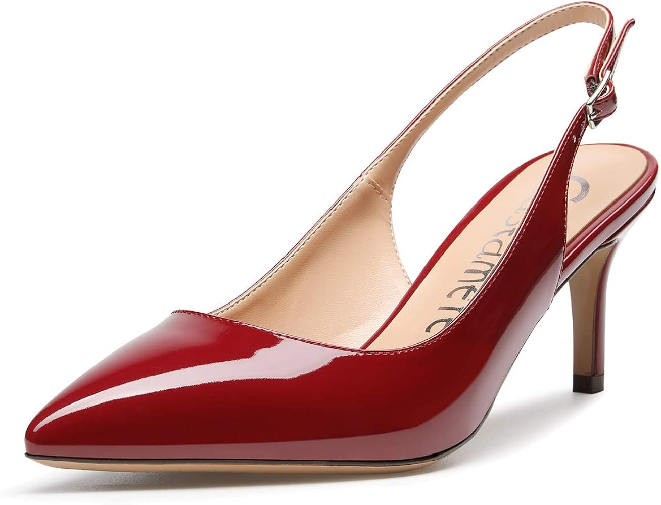 Castamere Womens Slingback Slip-on Kitten Heels Ankle-Strap Pumps Pointed Toe Sandals 6.5CM Stile... | Amazon (US)