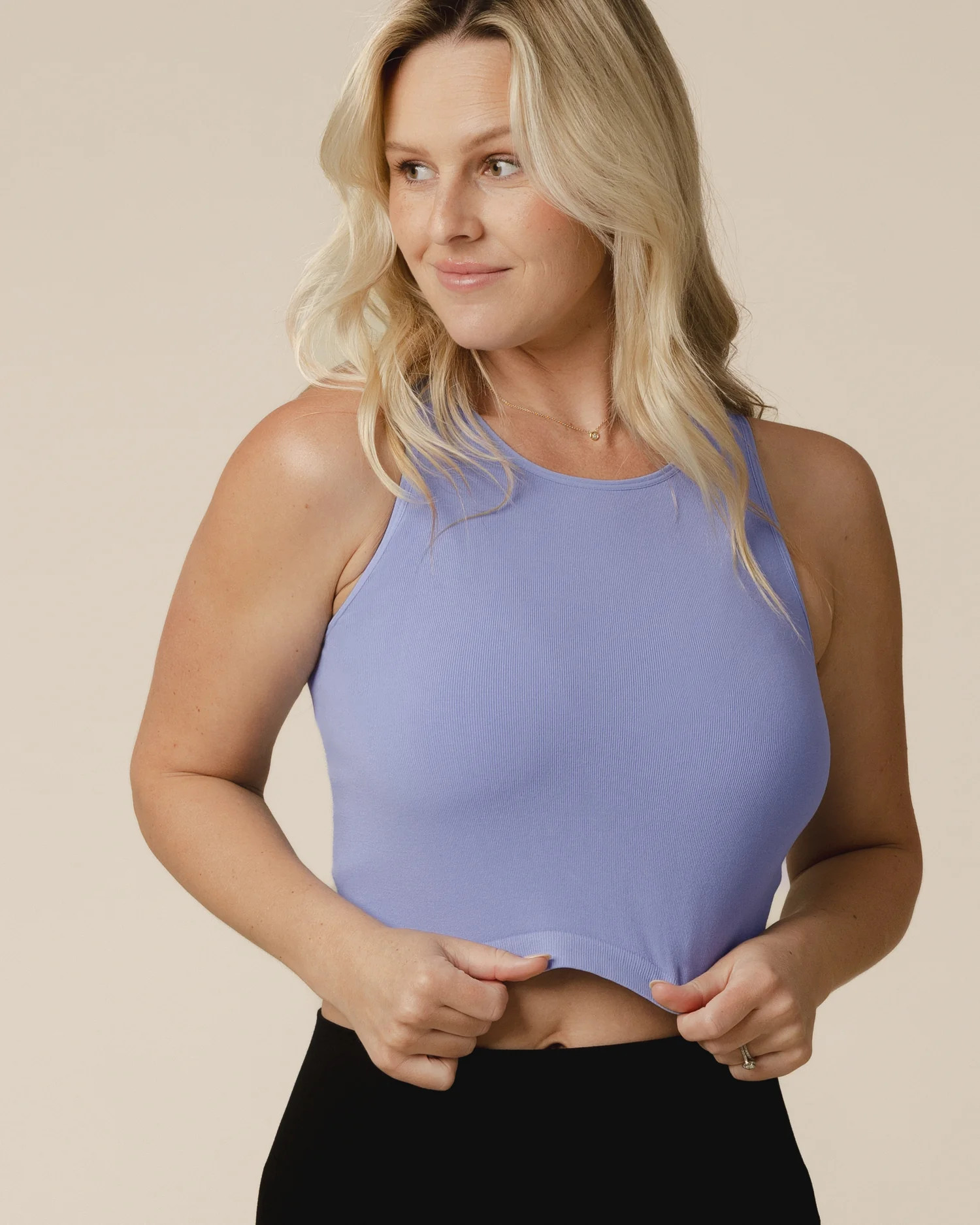 Sublime® Bamboo Hands-Free Pumping Longline Bra Top | Blue Wisteria - Kindred Bravely | Kindred Bravely