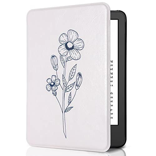 CoBak Case for All New 6 Inch E-Reader 2024 and 2022 (11 Generation) - PU Leather Smart Cover, Auto Sleep and Wake, not Compatible with Kobo Clara.Orchids | Amazon (US)