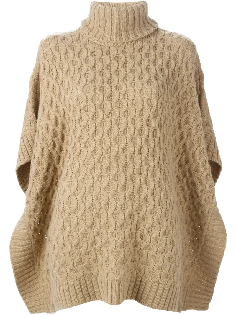 Michael Michael Kors cable knit poncho sweater | FarFetch US