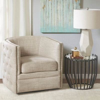 Milton Tufted Barrel Swivel Chair | Ashley Homestore