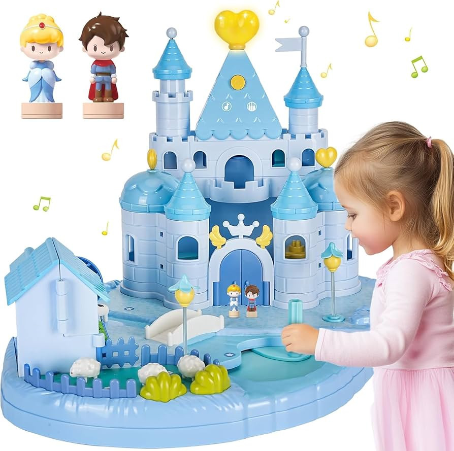 Dream Princess Play Set, 12.2*8.6*8.8 inches with 2 Magnetic Control Movable Toys, Magnetic Doll ... | Amazon (US)