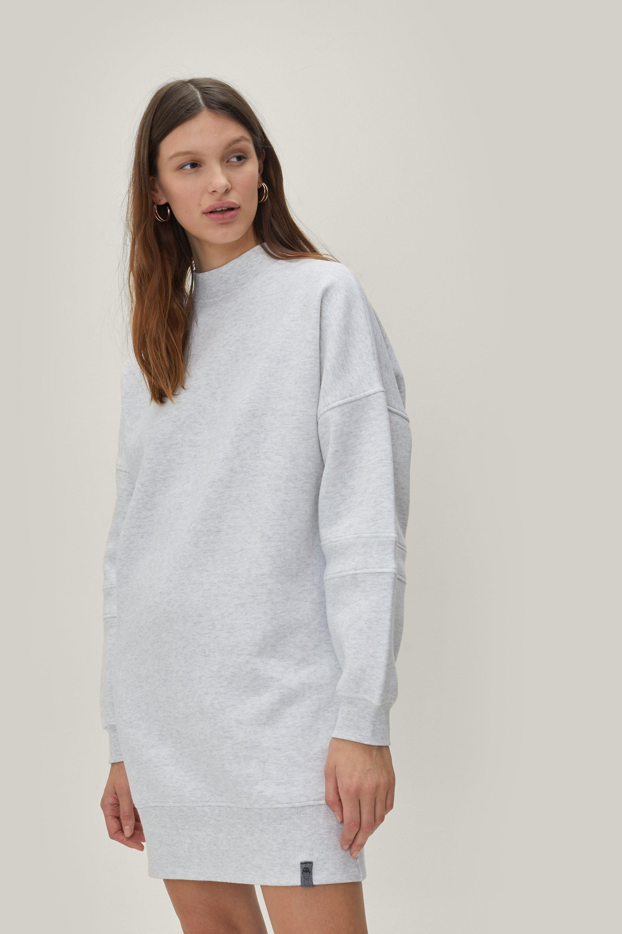 Seam Detail Relaxed Fit Sweatshirt Dress | Nasty Gal (US)