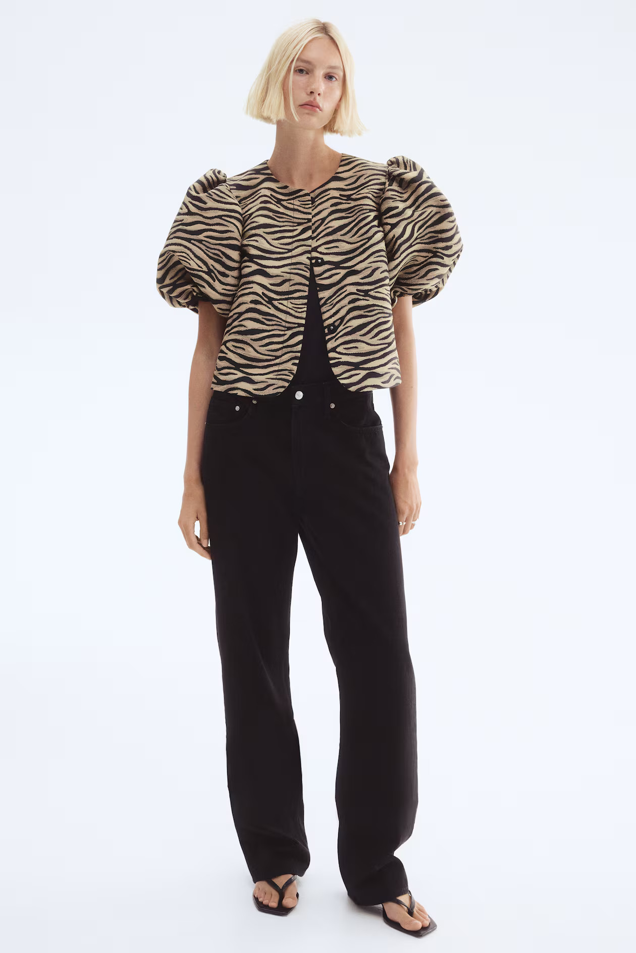 Bluse mit Ballonärmeln | H&M (DE, AT, CH, NL, FI)